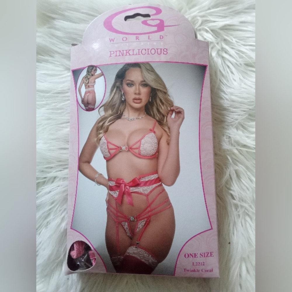 Women's Lace Bra Set Twinkle Coral